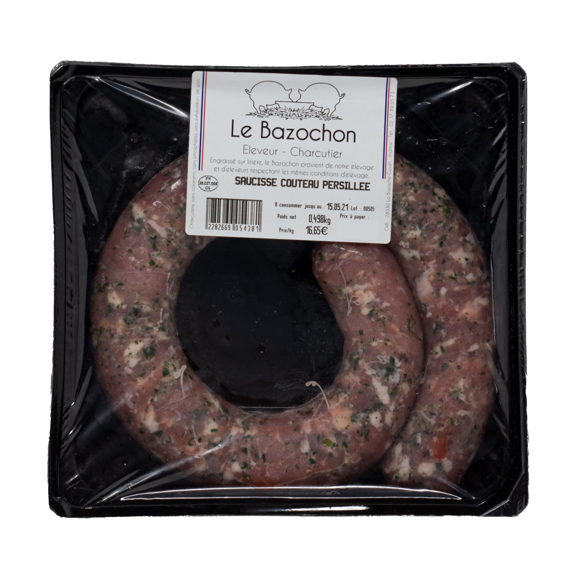 Saucisse au couteau persillée- Acompte - Le Panier de la Ferme