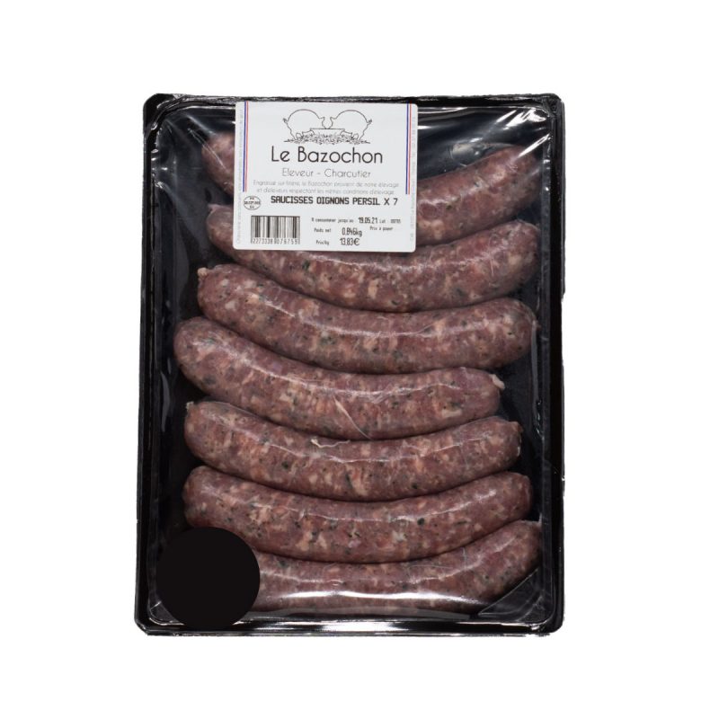saucisses oignons persil